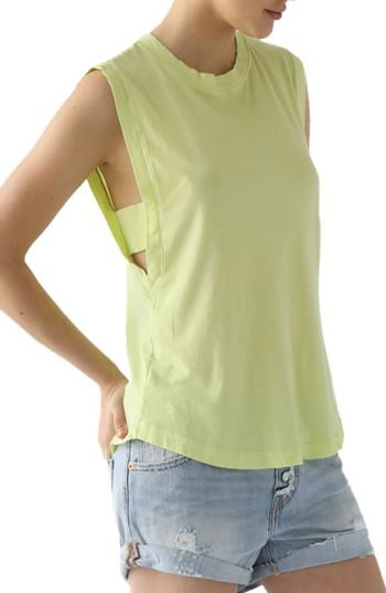 Women's Lamade Cutout Side Tank - Green