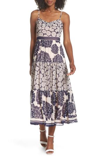 Women's Eliza J Print Midi Dress - Blue