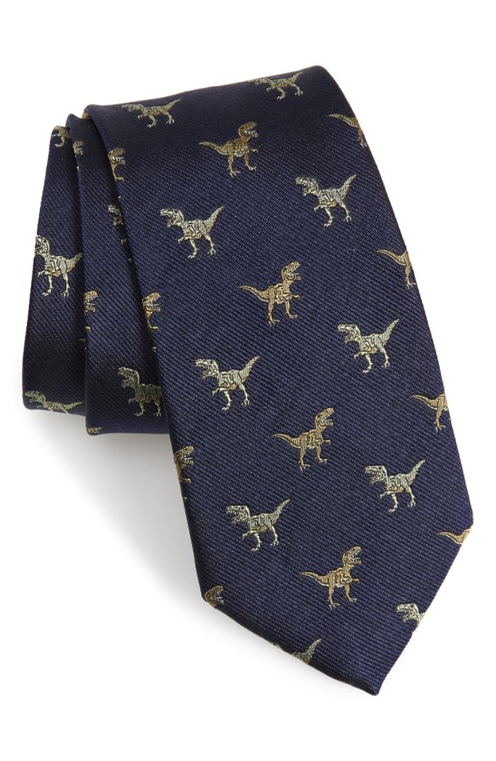Men's Bonobos Shadow T-rex Print Silk Tie