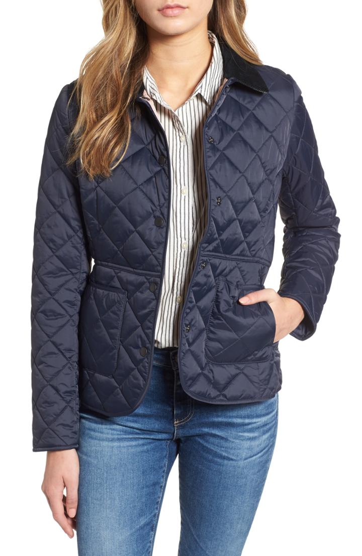Women's Barbour Deveron Quilted Jacket Us / 8 Uk - Blue