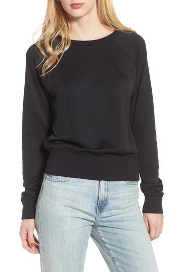 Women's James Perse Shrunken Fleece Sweatshirt - Grey
