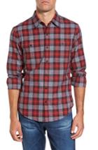 Men's Bonobos Slim Fit Check Flannel Sport Shirt, Size - Red