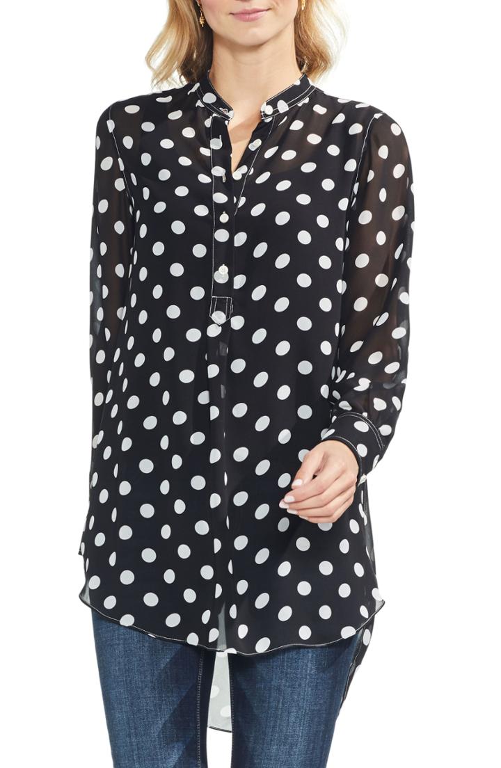 Women's Anne Klein Denim Button Back Top