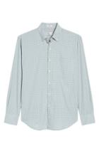 Men's Peter Millar Classic Fit Alligator Check Sport Shirt, Size - Blue
