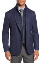 Men's David Donahue Aaron Classic Fit Wool Blazer L - Blue