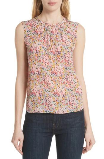 Women's Rebecca Taylor Margo Floral Sleeveless Silk Top - Pink