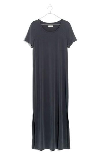 Women's Madewell Sandwashed Maxi T-shirt Dress, Size - Grey
