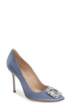 Women's Manolo Blahnik 'hangisi' Jewel Pump .5us / 38.5eu - Blue