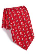 Men's Vineyard Vines 'cincinnati Reds - Mlb' Print Silk Tie, Size - Red
