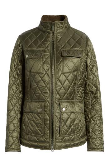 Women's Barbour Filey Water Resistant Quilted Jacket Us / 10 Uk - Green
