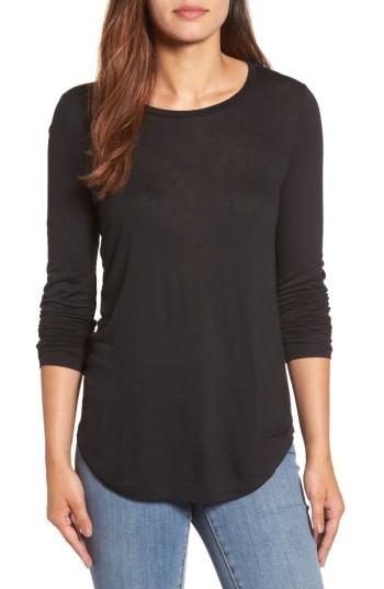 Women's Halogen Shirttail Tee - Black