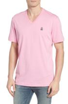 Men's Psycho Bunny V-neck T-shirt (l) - Pink
