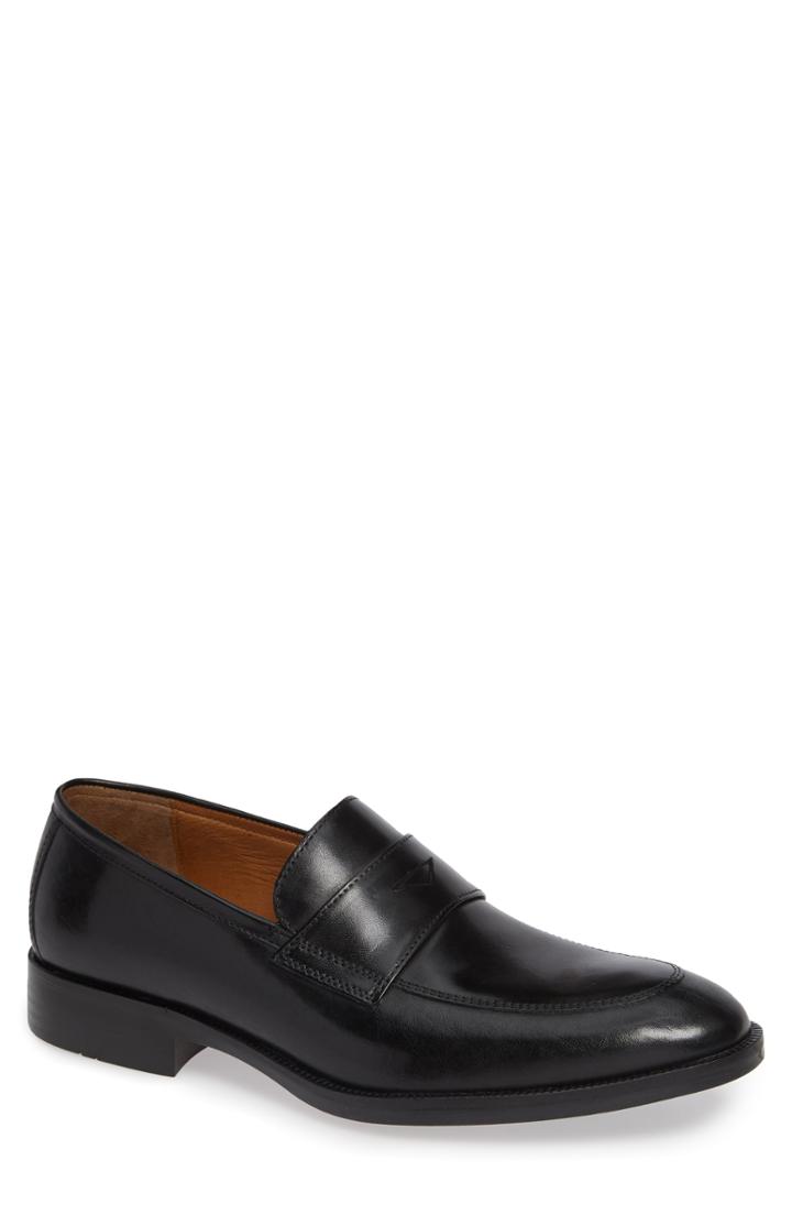 Men's Johnston & Murphy Alcott Penny Loafer .5 M - Black