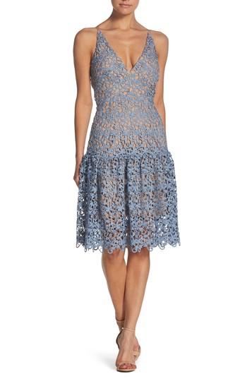 Women's Dress The Population Lily Crochet Fit & Flare Dress