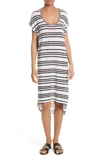 Women's Alice + Olivia Melita Linen Blend T-shirt Dress - White