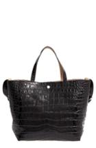 Elizabeth And James Eloise Croc Embossed Leather Tote -