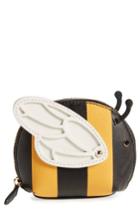Women's Kate Spade New York Picnic Perfect Bee Stripe Leather Coin Purse - Yellow