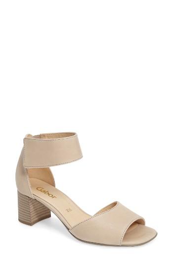 Women's Gabor Ankle Strap Sandal .5 M - Beige