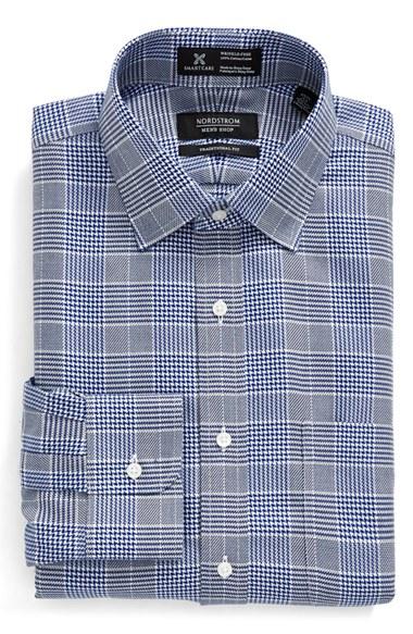 Men's Nordstrom Men's Shop Smartcare(tm) Traditional Fit Graphic Check Dress Shirt