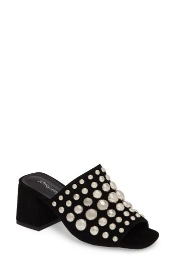 Women's Jeffrey Campbell Perpetua Dome Stud Open-toe Mule M - Black