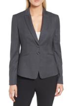 Women's Boss Jibena Check Wool Suit Jacket