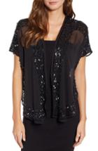 Women's Echo Sparkly Sheer Shrug, Size - Black