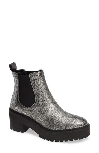 Women's Linea Paolo Tate Platform Chelsea Boot M - Metallic