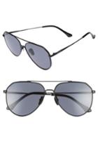 Women's Diff X Jessie James Decker Dash 61mm Polarized Aviator Sunglasses - Black/ Grey