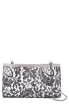 Christian Louboutin Palmette Lace Overlay Frame Clutch - Black