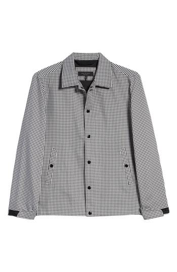 Men's Rag & Bone Gingham Coach's Jacket - Blue