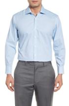 Men's Tailorbyrd Trim Fit Geometric Dress Shirt - 34/35 - Blue