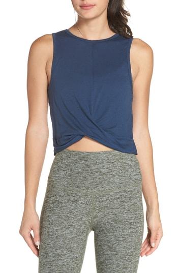 Women's Beyond Yoga Crossroads Crop Tank - Blue