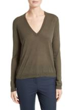 Women's Theory Yulia Lightweight Silk Blend Sweater, Size - Green
