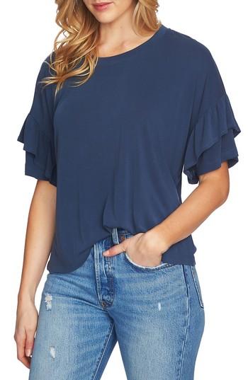 Women's 1.state Ruffle Tee - Blue