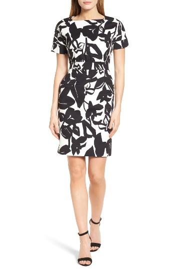 Women's Halogen Stretch Cotton Jacquard Sheath Dress