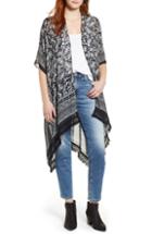 Women's Rebecca Minkoff Paisley Print Tassel Ruana, Size - Black