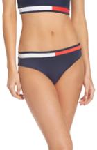 Women's Tommy Hilfiger Hipster Bikini Bottoms - Blue