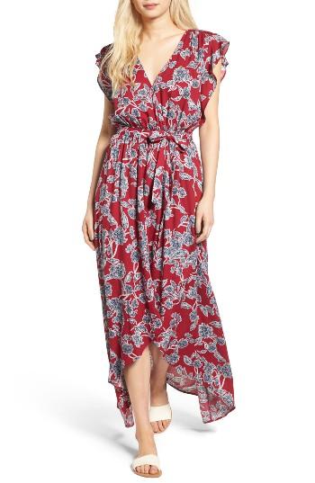 Women's Splendid Etched Floral Faux Wrap Dress