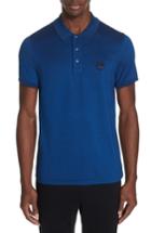 Men's Kenzo Fitted Tiger Crest Polo Shirt - Blue