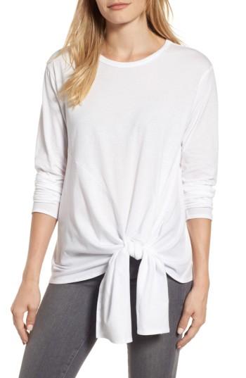 Women's Caslon Long Sleeve Side Tie Tee - Blue