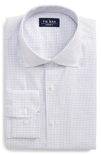 Men's The Tie Bar Standard Fit Check Dress Shirt .5 - 32/33 - Purple