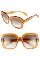 Women's Rag & Bone 56mm Gradient Square Sunglasses - Brown