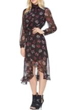 Women's Vince Camuto Regal Stamp Floral Maxi Dress, Size - Black