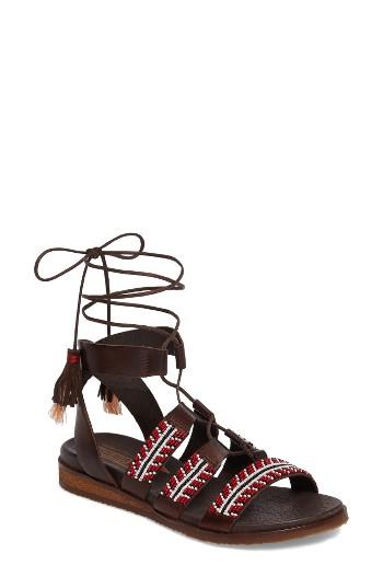 Women's Pikolinos Antillas Beaded Ghillie Sandal Eu - Brown