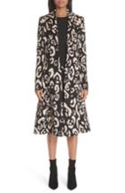 Women's Altuzarra Driss Leopard Print Wool Blend Coat Us / 34 Fr - Black
