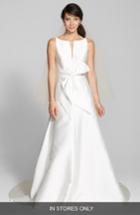 Women's Jesus Peiro Bow Detail Mikado Dress, Size In Store Only - Ivory