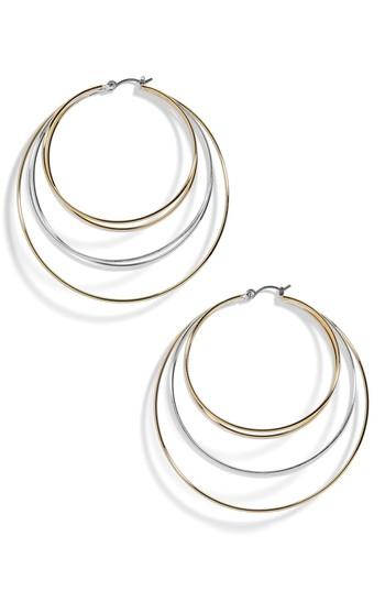 Women's Baublebar Rielle Mixed Metal Hoop Earrings