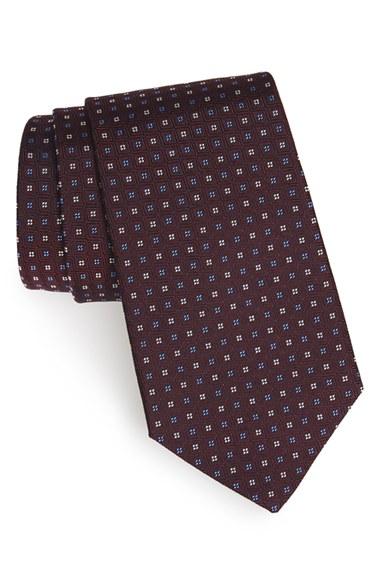 Men's Gitman Geometric Silk Tie, Size - Burgundy
