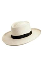 Men's Scala Straw Gambler Hat - White