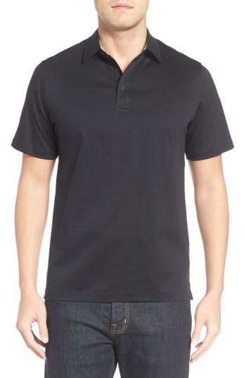 Men's Bugatchi Jersey Polo - Black